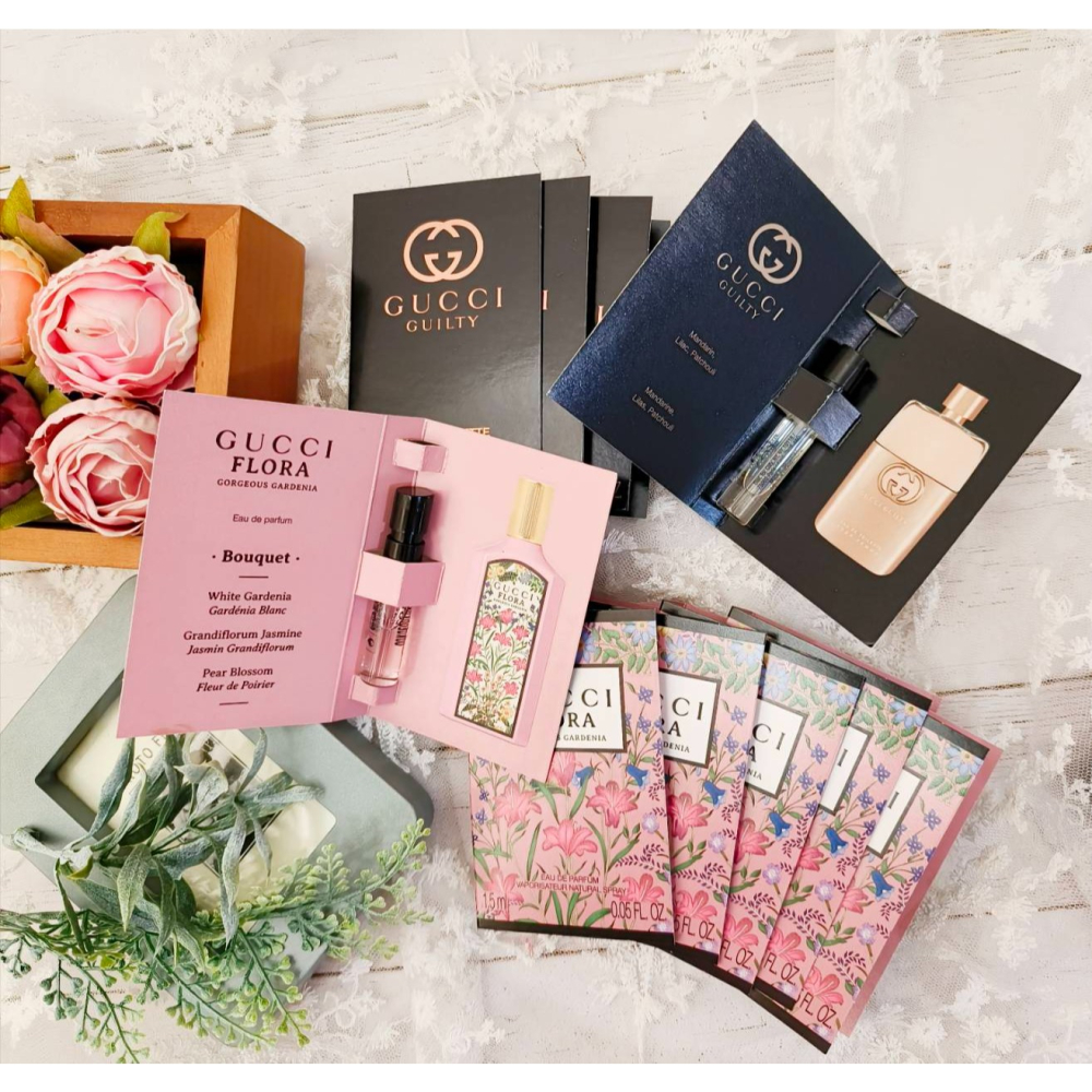 【GUCCI 】試管香水 小香水  最愛女性 華麗梔子花女性淡香精 針管香水 針管1.5ML(新版)-細節圖3