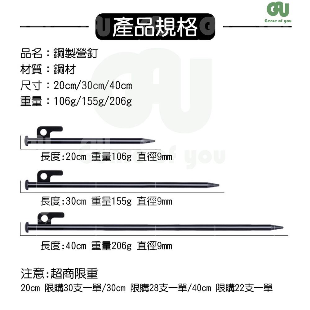 台灣現貨 鋼製營釘 鋼製黑釘 大黑釘 營釘 高強度 地釘 露營釘 帳篷釘 大鋼釘 客廳帳釘 天幕釘 鑄鐵釘 客廳帳-細節圖2