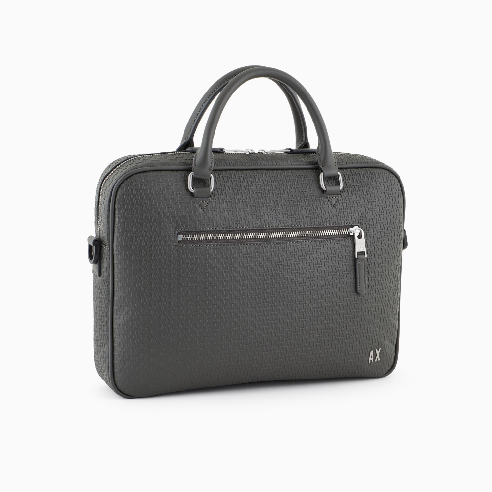 【良威精品】AX Armani Exchange 公事包 側背包 手提包 滿版字母 全新/美國代購/現貨-細節圖3