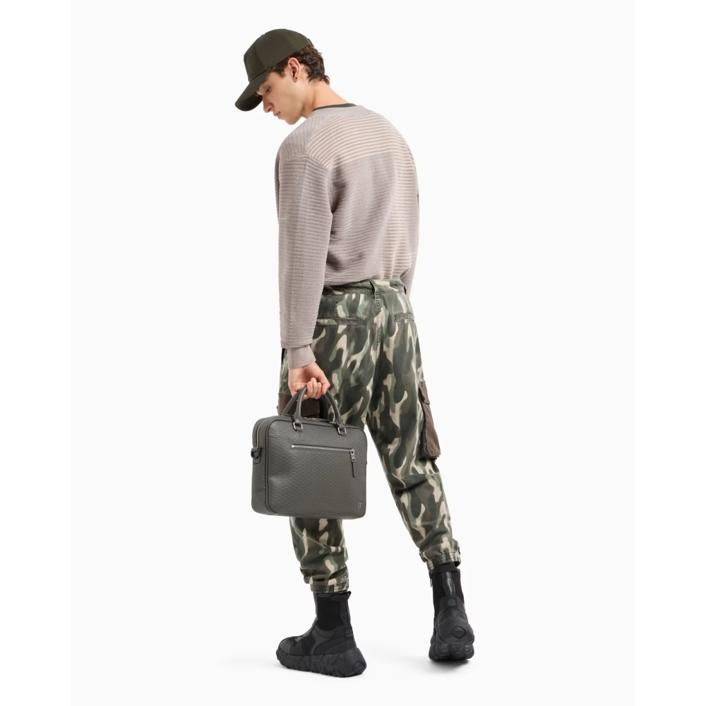 【良威精品】AX Armani Exchange 公事包 側背包 手提包 滿版字母 全新/美國代購/現貨-細節圖7