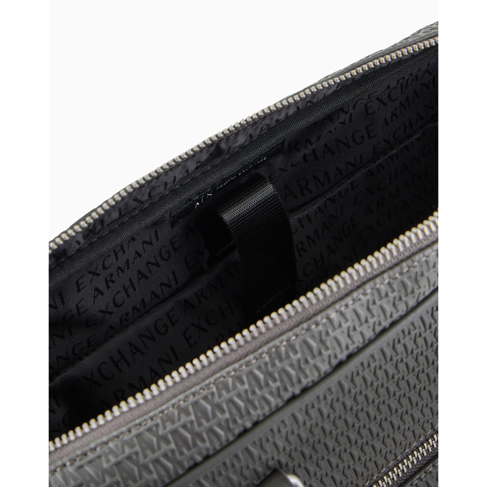 【良威精品】AX Armani Exchange 公事包 側背包 手提包 滿版字母 全新/美國代購/現貨-細節圖8
