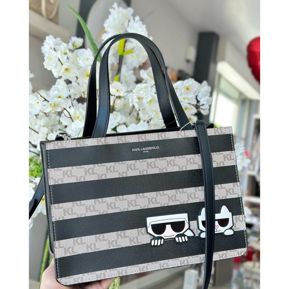 【良威精品】卡爾 Karl Lagerfeld 手提 側背包 拉鍊 正品/全新/美國代購/現貨-細節圖3