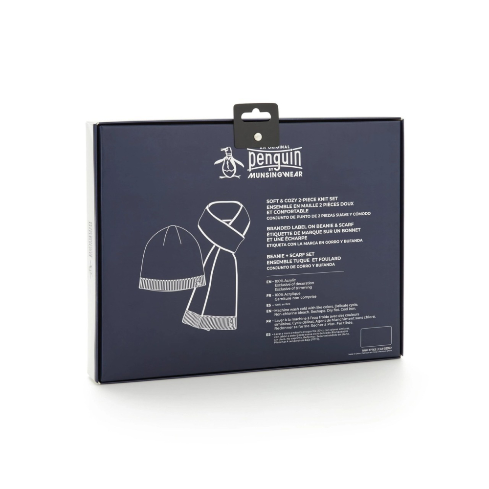 【良威精品】企鵝 Original Penguin 圍巾 毛帽 盒裝 禮盒 正品/美版/美國代購/現貨-細節圖5