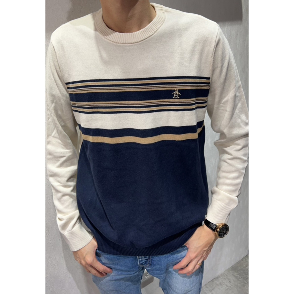 【良威精品】企鵝 Original Penguin 毛衣 圓領毛衣 針織 條紋 正品/美版/全新/美國代購/現貨-細節圖2