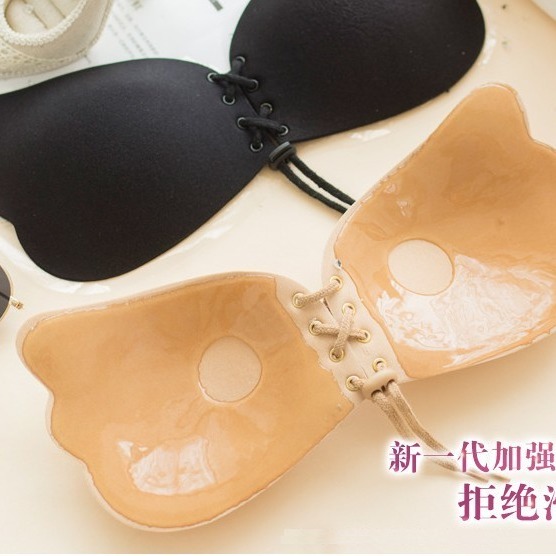 【24小時出貨】 拉拉女神 羽翼女神 乳溝神器 四排扣拉繩綁帶 nu bra  隱形胸罩 隱形內衣 新娘伴娘爆乳狠胸夜店-細節圖3