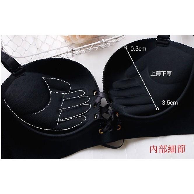 [肩帶可拆] NUBRA 亞當之手 LB一片式拉繩綁帶隱形內衣 上薄下厚 露背露肩防滑拉繩性感美背無痕內衣集中 小胸救星-細節圖7