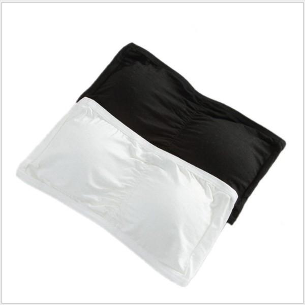 莫代爾無痕無鋼圈 薄內衣 美背背心 裹胸內衣 少女內衣 防走光內衣 無肩帶內衣 平口小可愛 純色帶胸墊打底內衣裹胸-細節圖2