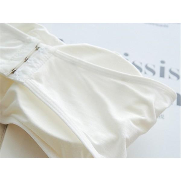 莫代爾無痕無鋼圈 薄內衣 美背背心 裹胸內衣 少女內衣 防走光內衣 無肩帶內衣 平口小可愛 純色帶胸墊打底內衣裹胸-細節圖5