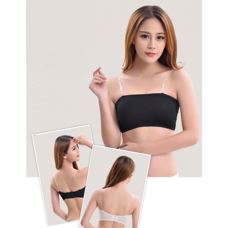 莫代爾無痕無鋼圈 薄內衣 美背背心 裹胸內衣 少女內衣 防走光內衣 無肩帶內衣 平口小可愛 純色帶胸墊打底內衣裹胸-細節圖6