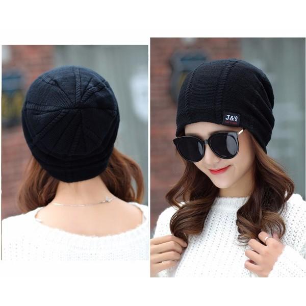 男女通用-韓版 純色毛線帽 貼布針織帽 孕婦保暖月子帽 堆堆帽 毛球帽 包頭帽 戶外登山露營套頭帽 冷氣房頭巾 化療光頭-細節圖4