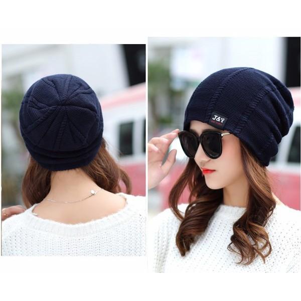 男女通用-韓版 純色毛線帽 貼布針織帽 孕婦保暖月子帽 堆堆帽 毛球帽 包頭帽 戶外登山露營套頭帽 冷氣房頭巾 化療光頭-細節圖5