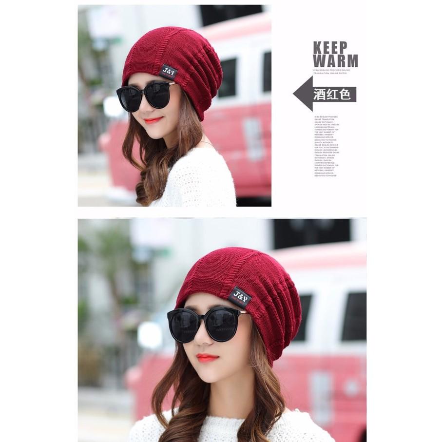 男女通用-韓版 純色毛線帽 貼布針織帽 孕婦保暖月子帽 堆堆帽 毛球帽 包頭帽 戶外登山露營套頭帽 冷氣房頭巾 化療光頭-細節圖7