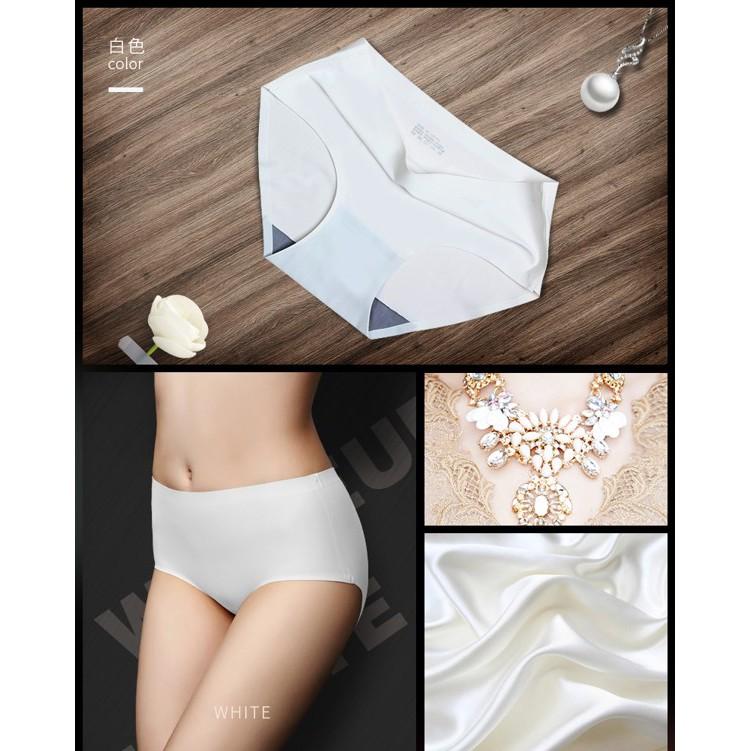 大碼加大碼 涼感無縫冰絲內褲三角褲  一片式冰絲無痕中腰內褲 吸濕透氣性感三角褲 防走光安全褲打底褲 #涼感內褲-細節圖6
