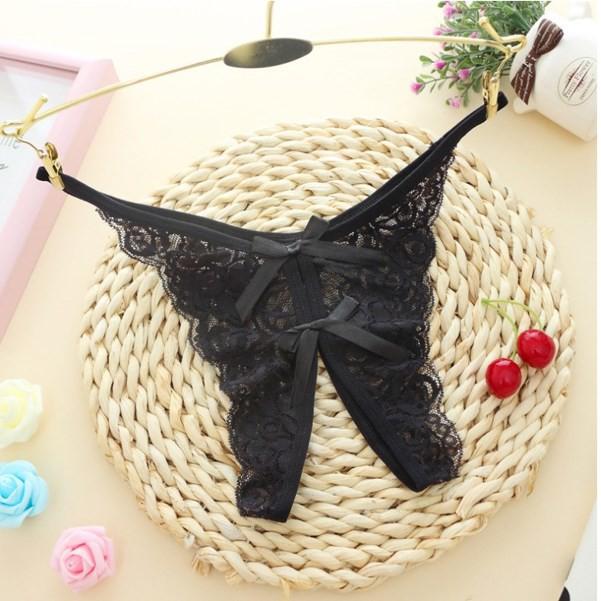 078 【出清款】鏤空誘惑蕾絲女士內褲 開檔內褲 開襠褲 透視T褲 女低腰性感丁字褲 蕾絲開襠透視內褲 女三角褲 情趣內-細節圖2