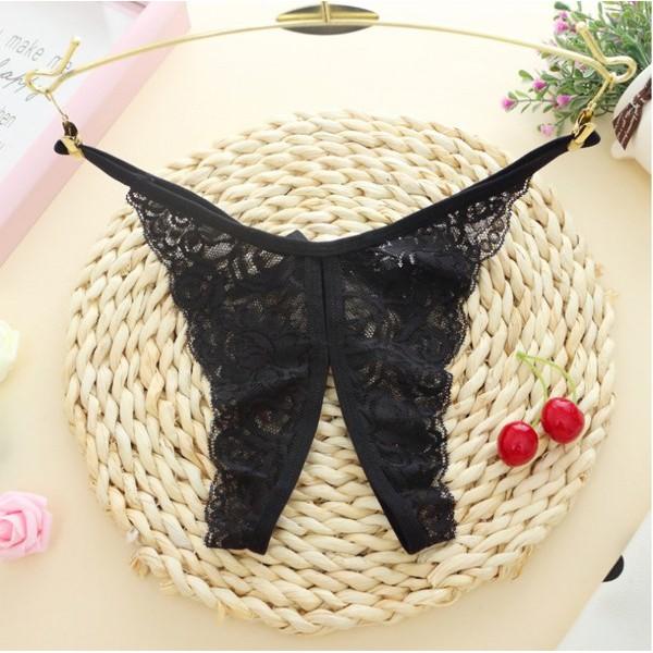 078 【出清款】鏤空誘惑蕾絲女士內褲 開檔內褲 開襠褲 透視T褲 女低腰性感丁字褲 蕾絲開襠透視內褲 女三角褲 情趣內-細節圖3