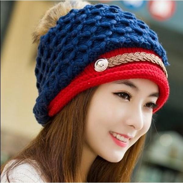 冬季新款 韓版 拚色針織帽 針織毛線帽 毛球毛線帽 護耳帽子 毛線帽 套頭帽 包頭帽 保暖帽 毛帽 露營 登山爬山 毛帽-細節圖6