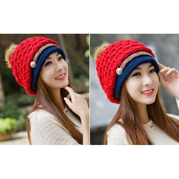 冬季新款 韓版 拚色針織帽 針織毛線帽 毛球毛線帽 護耳帽子 毛線帽 套頭帽 包頭帽 保暖帽 毛帽 露營 登山爬山 毛帽-細節圖7