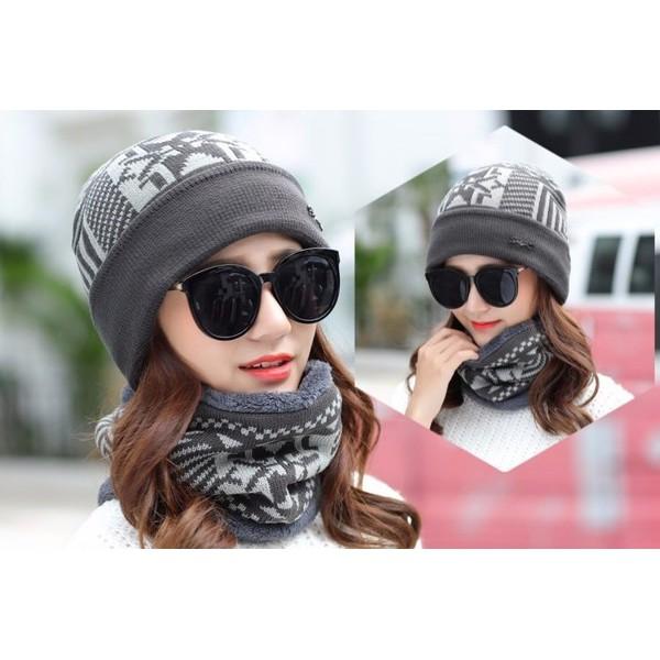 套頭帽+圍脖 加絨加厚 保暖帽 時尚針織帽 毛線帽 登山 爬山 露營 保暖防風護耳 孕婦 產婦 月子帽 騎車保暖 脖圍-細節圖4