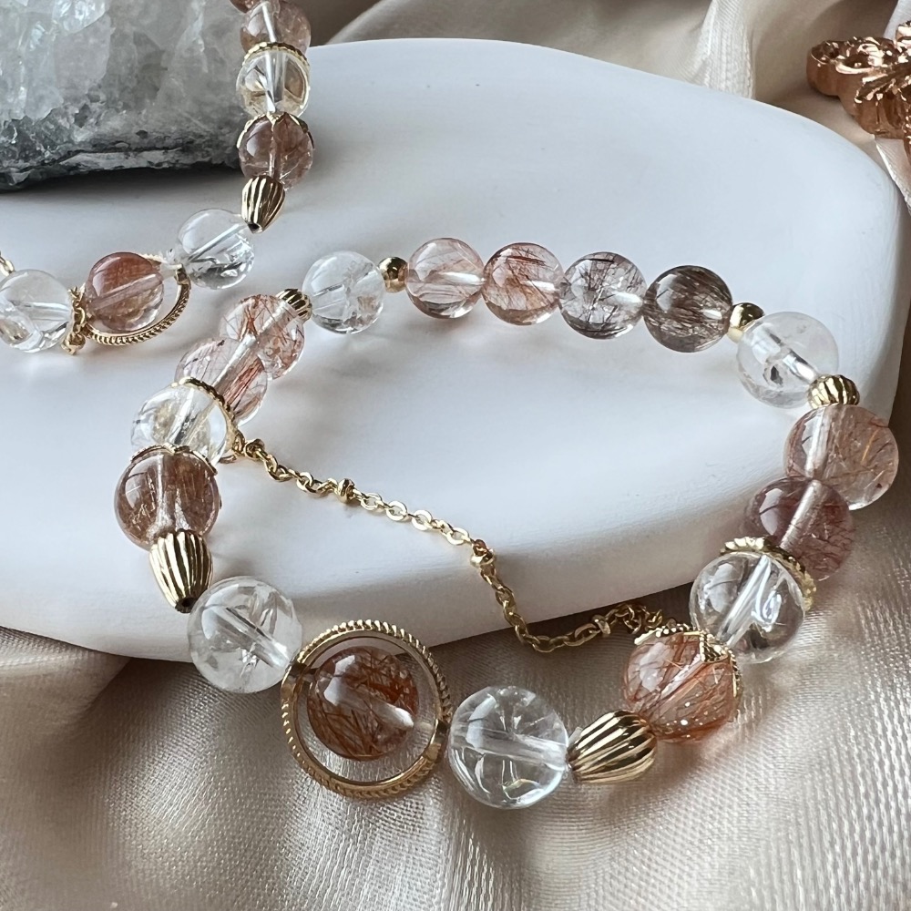 1號下單區 午後伯爵｜彩髮晶、紅銅髮晶、白阿塞｜招財、貴人、婦科-細節圖2