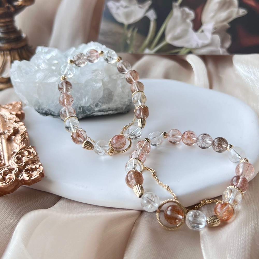 1號下單區 午後伯爵｜彩髮晶、紅銅髮晶、白阿塞｜招財、貴人、婦科-細節圖3