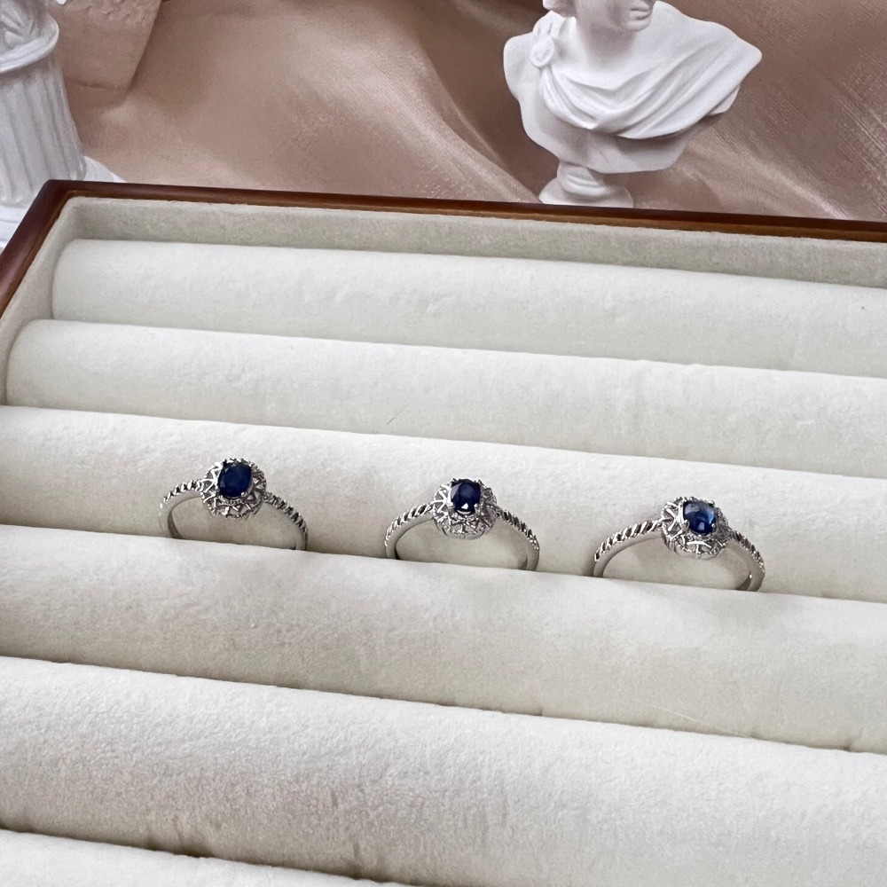 出清 藍寶石戒指｜鍍銀｜開發智慧、創造力、舒緩焦慮-細節圖2