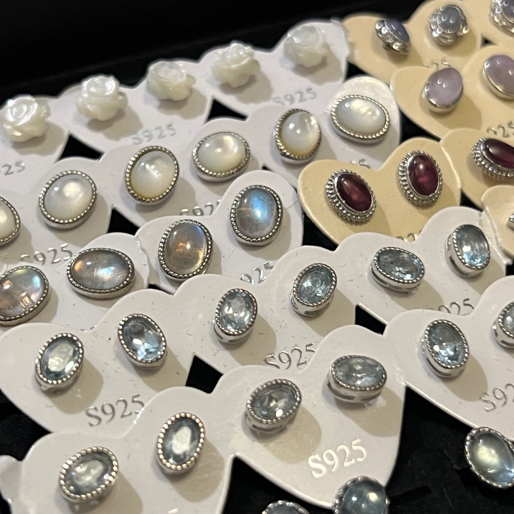 特價福利品 水晶耳環 925純銀耳針-細節圖6