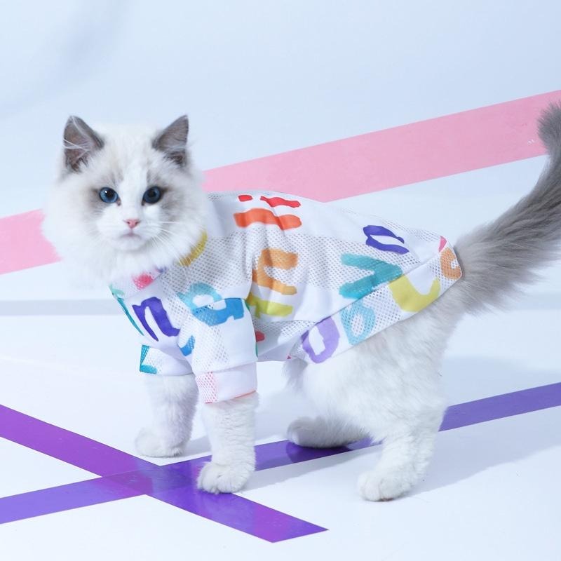 1062🔥幼小貓咪衣服🔥可愛半袖背心  鏤空網眼 舒適透氣 防掉毛 不易掙脫-細節圖8