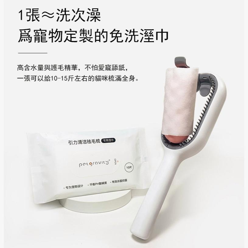 6022寵物清潔祛毛梳帶免洗濕巾粘毛器貓咪梳子狗狗去浮毛貓犬-細節圖3