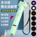 4017💫現貨💫多功能激光逗貓棒貓 蘚檢測棒 USB圖案 長桿羽毛逗貓筆 可愛造型 雷射-規格圖8