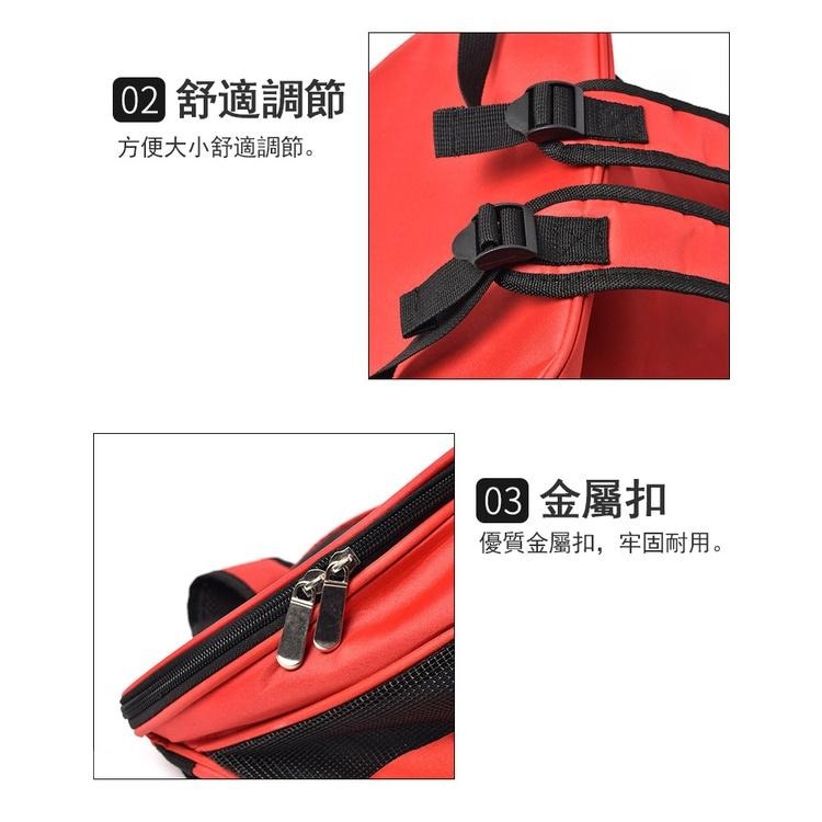 2003🎀寵物背包🎀雙肩背包 外出遊玩便攜透氣可折疊包 網紗狗偝包 牛津布可調節-細節圖4