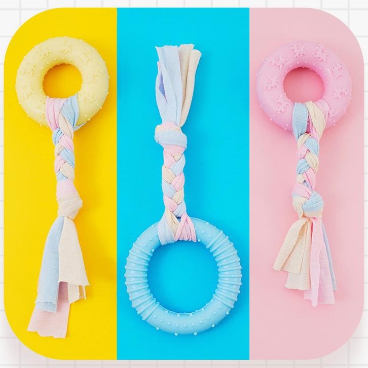 4037寵物玩具狗狗棉布玩具耐咬磨牙棒潔齒狗狗TPR自嗨玩具球用品-細節圖2