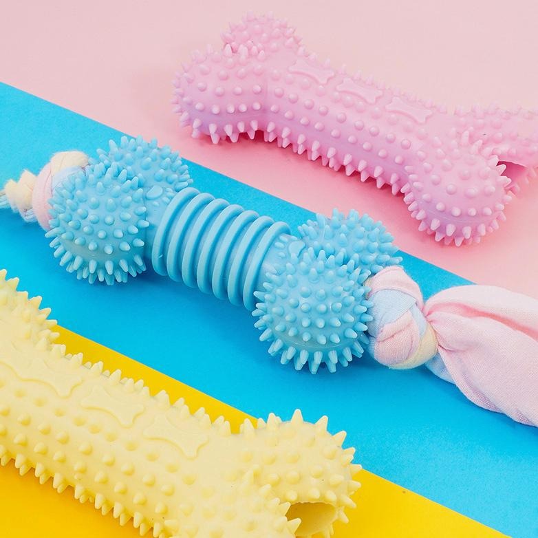 4037寵物玩具狗狗棉布玩具耐咬磨牙棒潔齒狗狗TPR自嗨玩具球用品-細節圖3