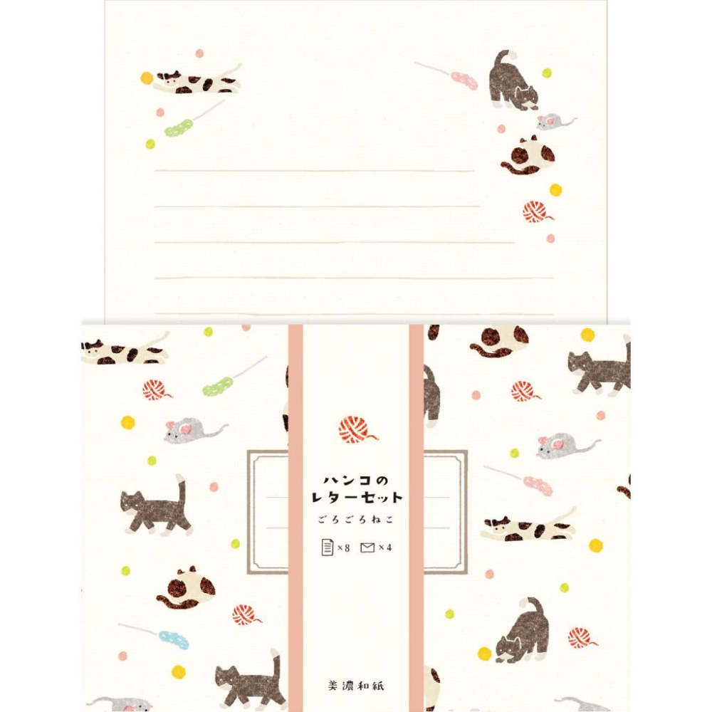 【古川紙工 ⪩⪨ 秘境現貨】日本製 印章風格信紙套組 美濃和紙 Wa-Life Hanko＇s-細節圖5