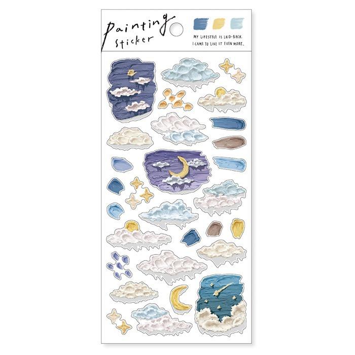 【MIND WAVE ⪩⪨ 秘境現貨】日本製 油畫風格 Painting sticker 霧面PET貼紙-細節圖7