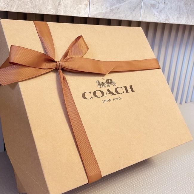 【全新】Coach 手提包 附鍊條、紙盒、防塵袋 outlet購入 托特包 側背包 側邊磚紅 免運-細節圖6