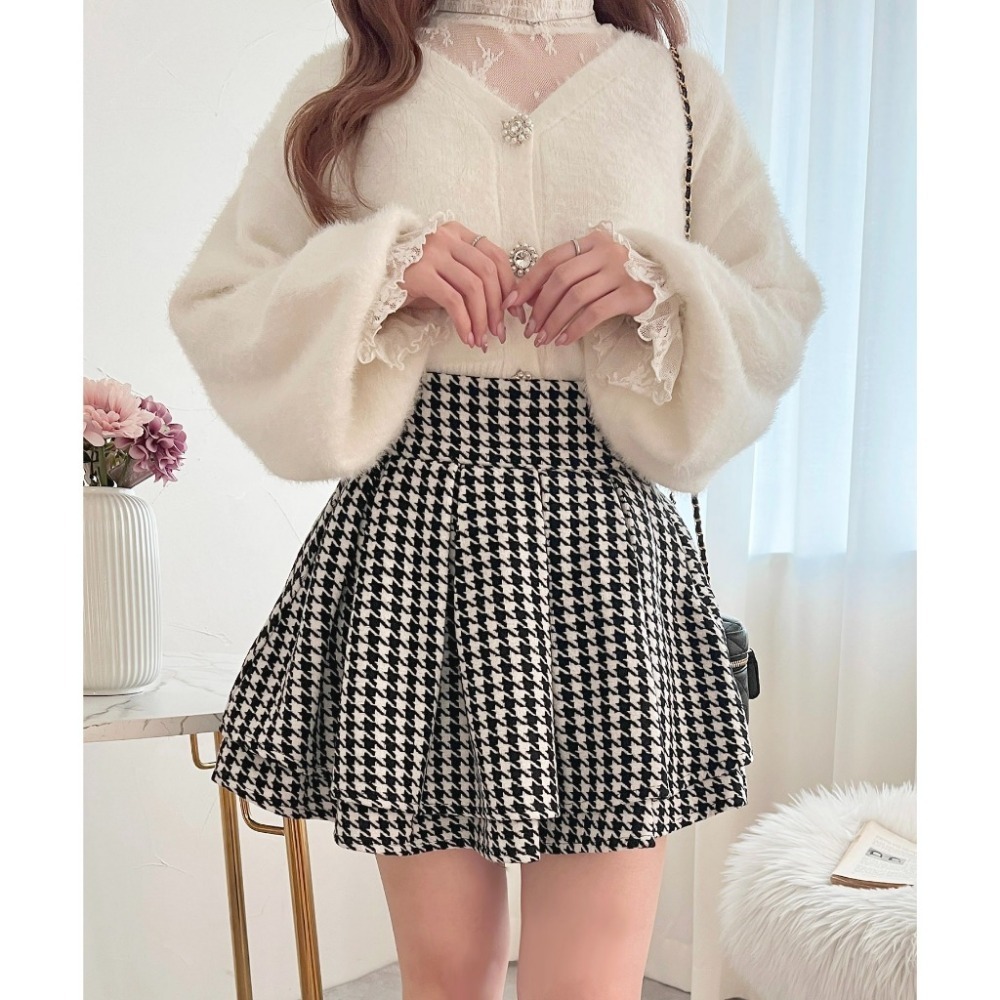 【apres jour⪩⪨秘境代購】預購 高腰喇叭雙層百褶裙 有內襯 顯瘦美腿 梨形友善-規格圖1