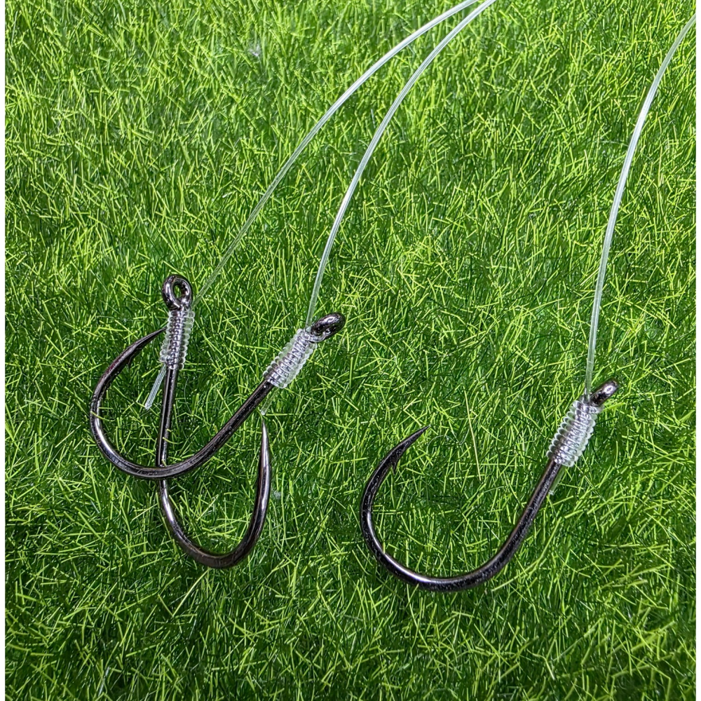 【魚戰釣具】手工白鐵鰱魚勾 方塊餌適用-細節圖2