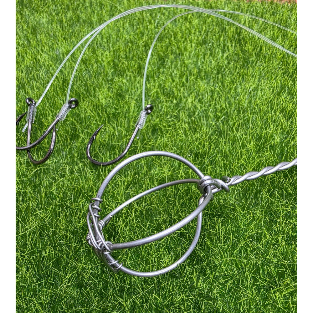 【魚戰釣具】手工白鐵鰱魚勾 方塊餌適用-細節圖3