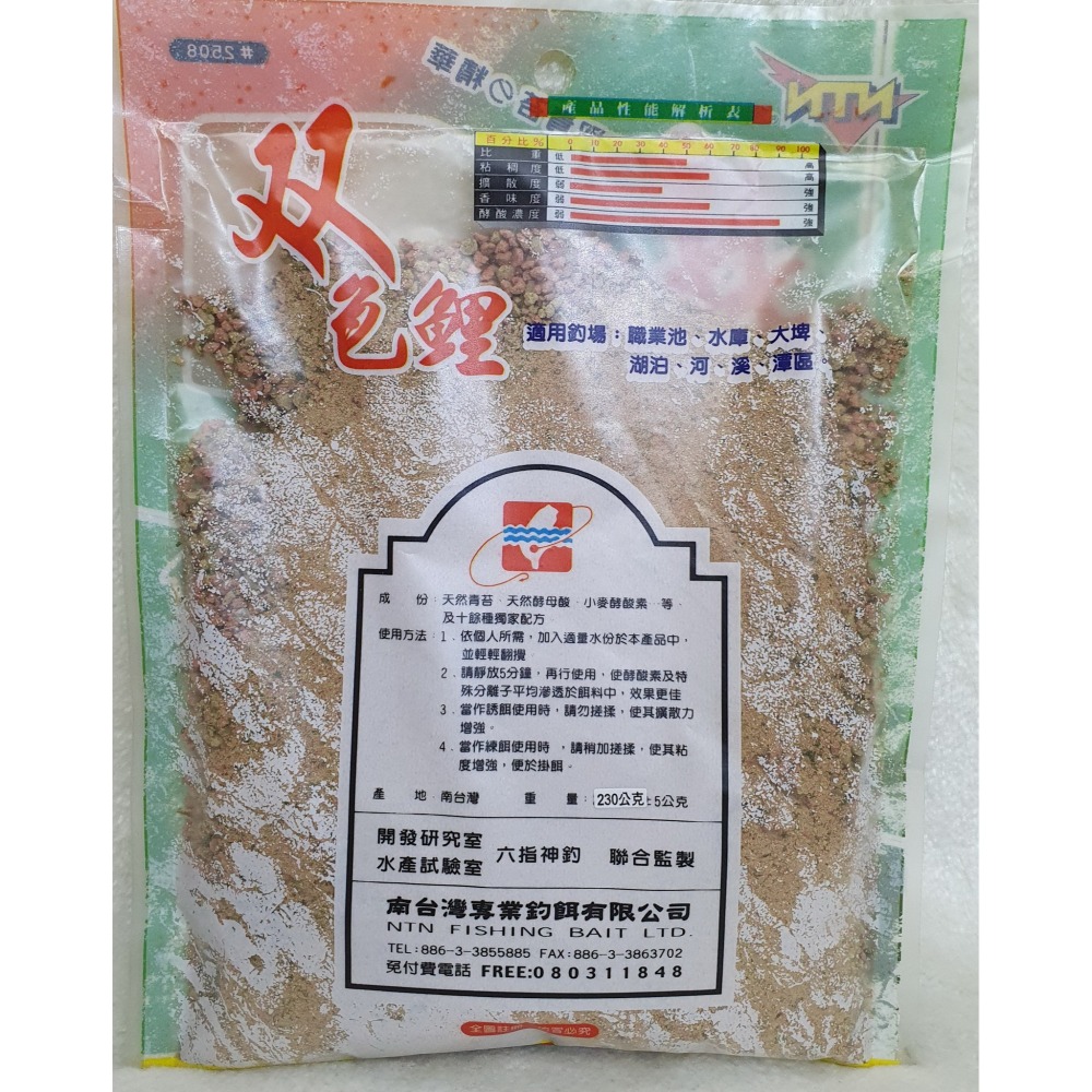 【魚戰釣具】NTN 南台灣 雙色鯉 福壽 鯽魚  鯉魚 日鯽 魚餌 拉絲  綜合餌  狀態粉-細節圖2