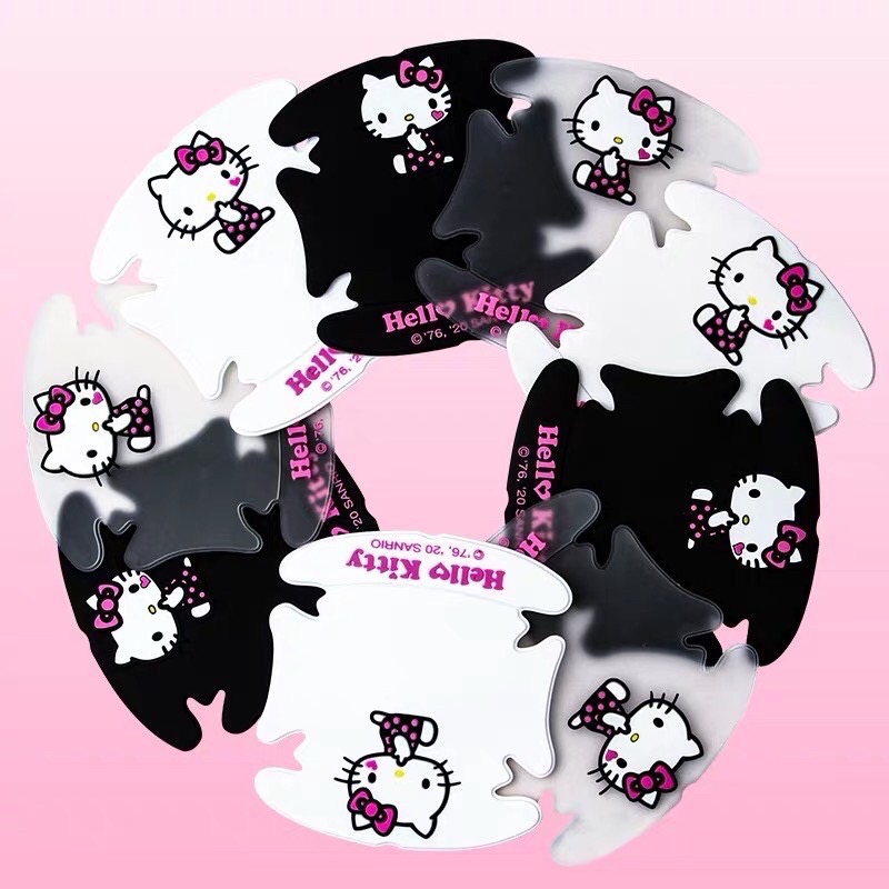 正品 可愛Kitty汽車門把手 保護條 門貼 防磨 貼膜 隱形 可愛裝飾-細節圖2