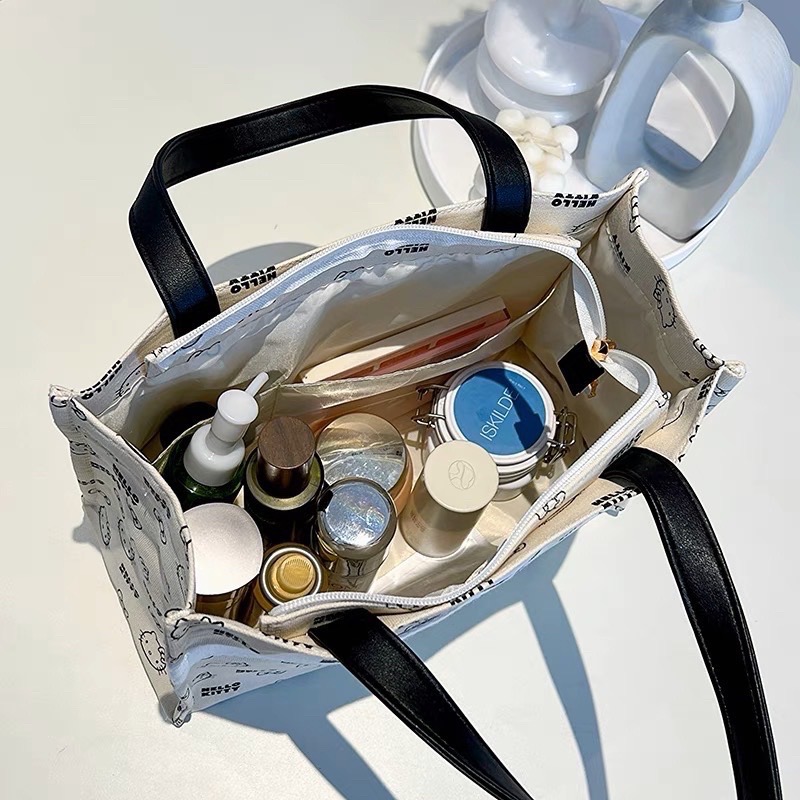 正品 kitty帆布包 超大容量 媽咪包 購物袋-細節圖4