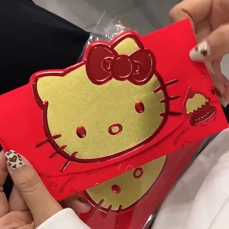 正品 20223新款kitty 燙金紅包 紅包袋 4入🧧-細節圖4