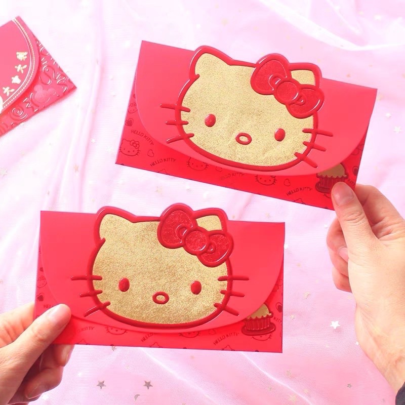 正品 20223新款kitty 燙金紅包 紅包袋 4入🧧-細節圖5