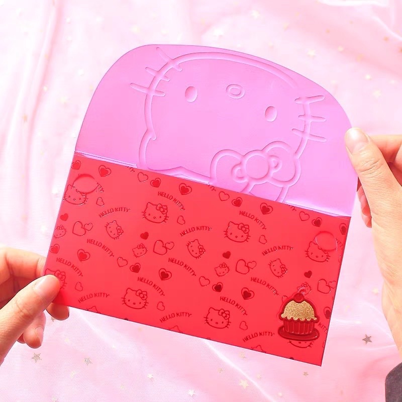 正品 20223新款kitty 燙金紅包 紅包袋 4入🧧-細節圖7