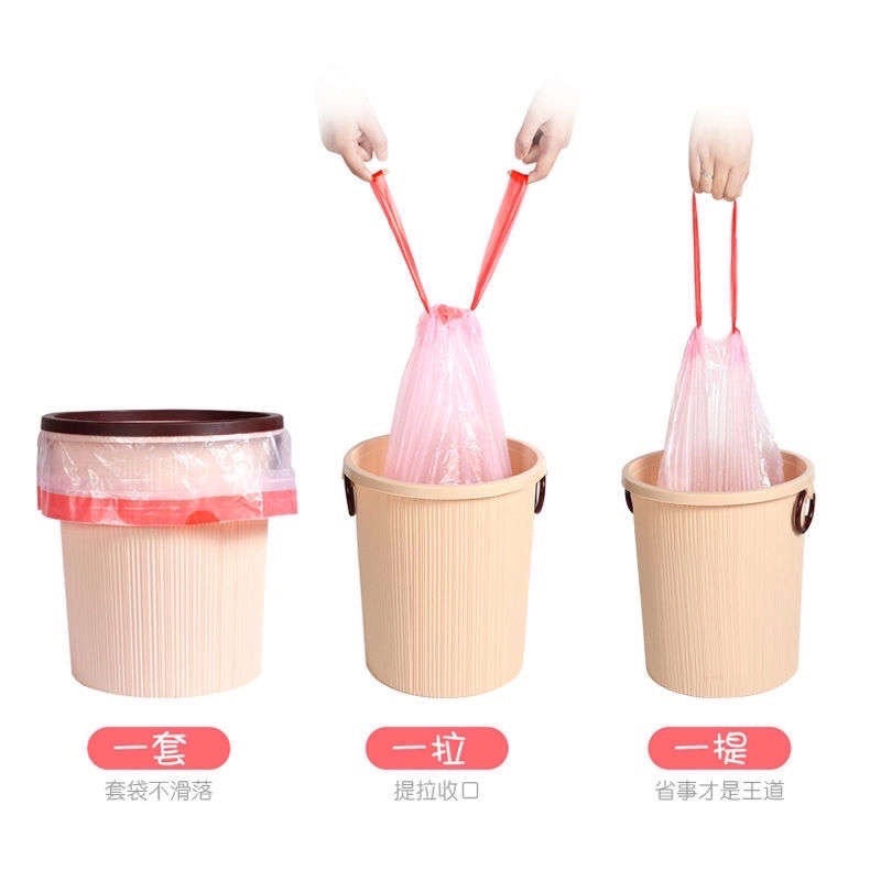 正品 kitty抽繩垃圾袋 家用加厚 手提式 厨房束口大號 垃圾袋（超好用👍👍）一卷-細節圖3