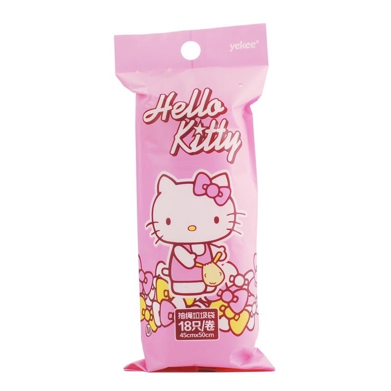 正品 kitty抽繩垃圾袋 家用加厚 手提式 厨房束口大號 垃圾袋（超好用👍👍）一卷-細節圖9