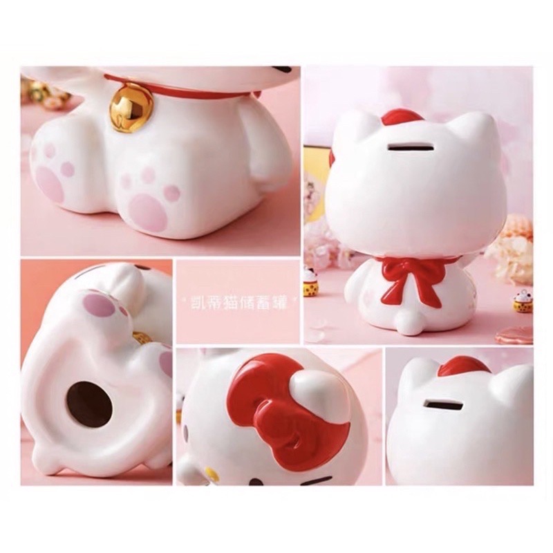 正品 可愛hello kitty存錢筒 存錢罐 擺件 招财猫-細節圖5
