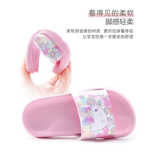 正品 可愛Hello kitty 兒童鞋 大人 室內家居軟底 拖鞋-細節圖4