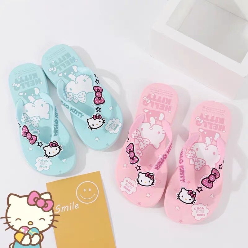 正品 hello kitty人字拖 夾腳拖鞋 海灘拖鞋 防滑-細節圖3