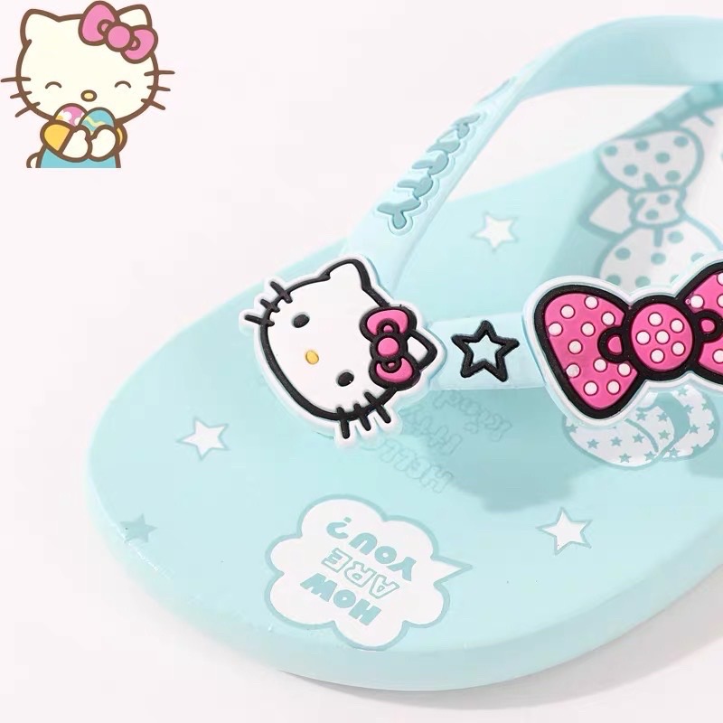 正品 hello kitty人字拖 夾腳拖鞋 海灘拖鞋 防滑-細節圖4